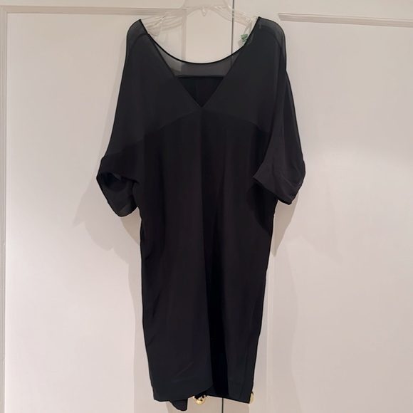 Black soft crepe dress - Picture 2 of 2